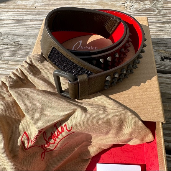 NWT RARE COLOR Authentic Christian Louboutin spike belt - Picture 5 of 7